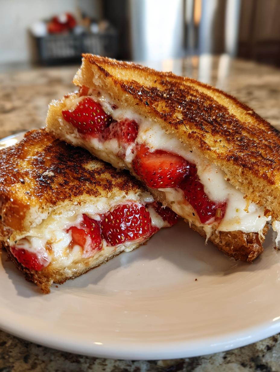 strawberry grilled cheese - detail 1