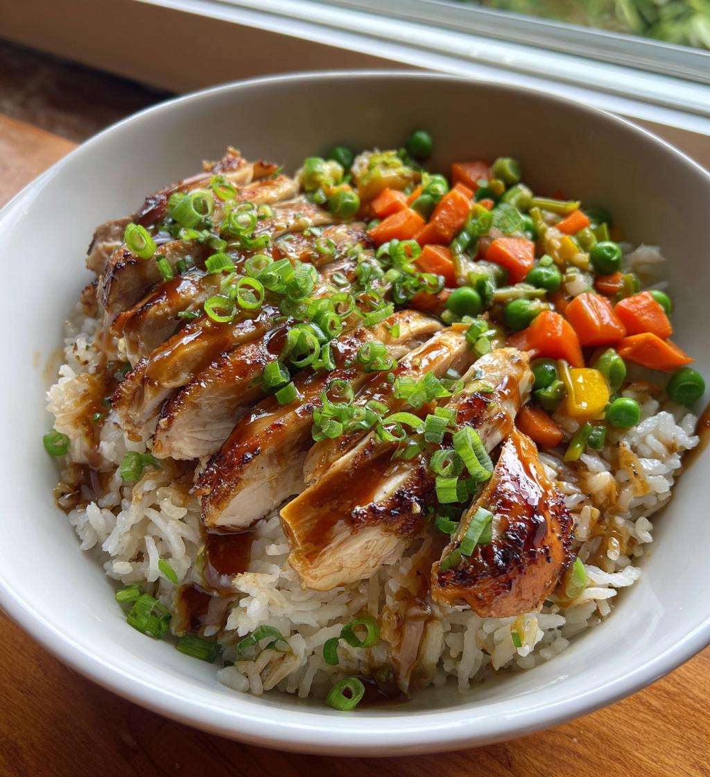 street chicken rice bowl - detail 1