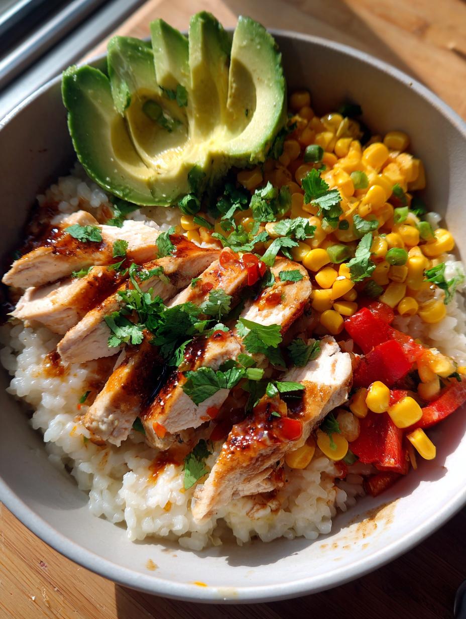 street corn chicken rice bowl recipe - detail 1