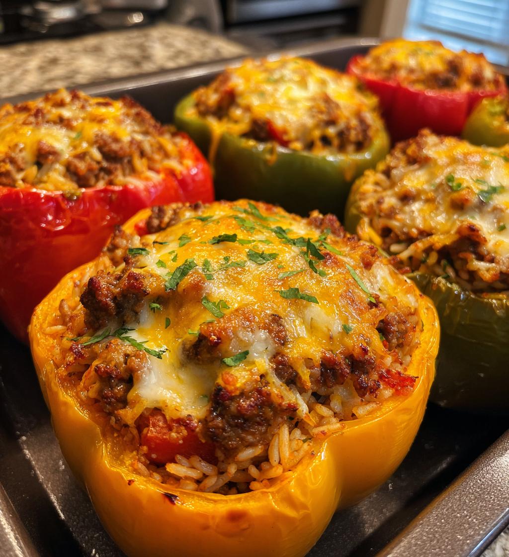 stuffed peppers dinner - detail 1