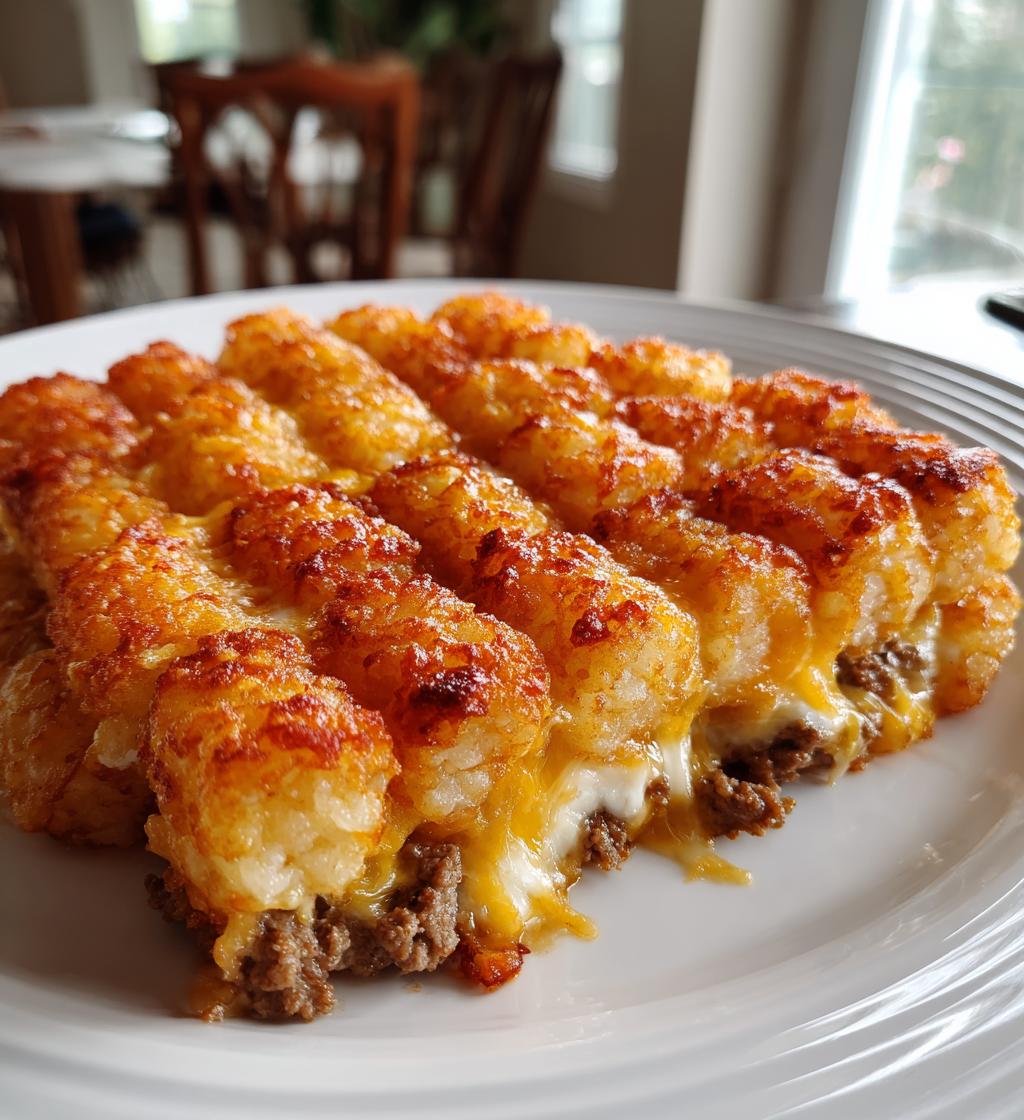 tater tot casserole - detail 1