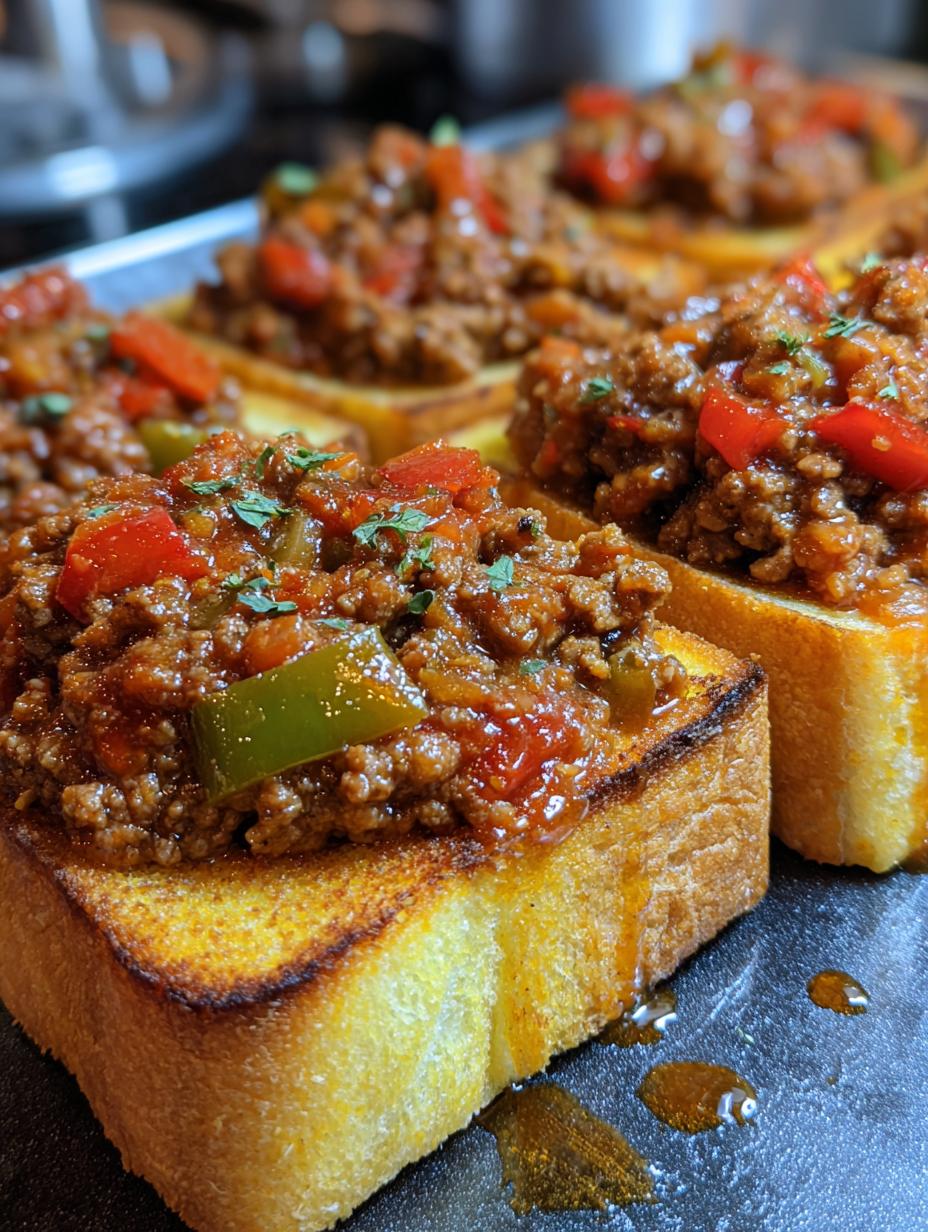 texas toast sloppy joes - detail 1