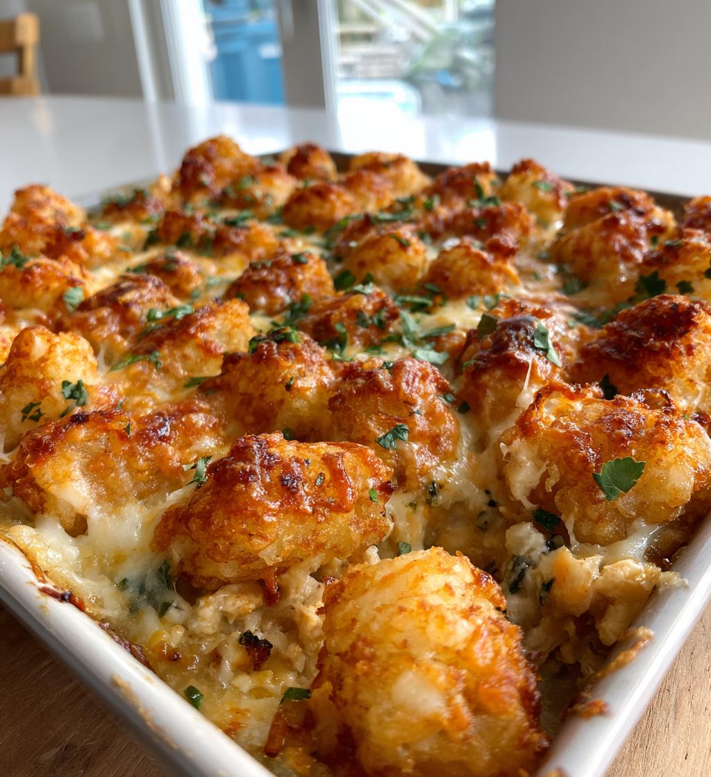 tot casserole - detail 1