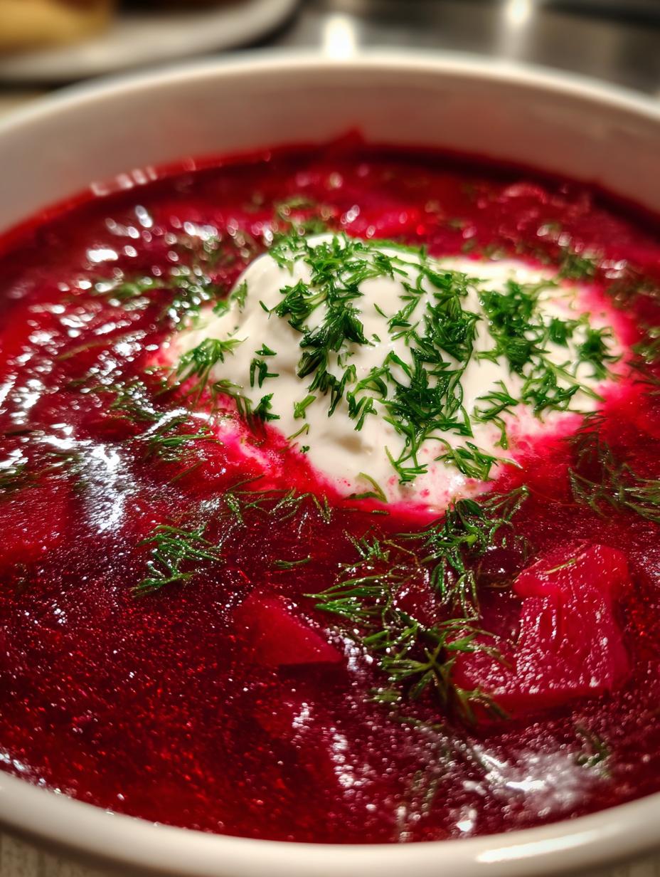 traditional beet soup - detail 1