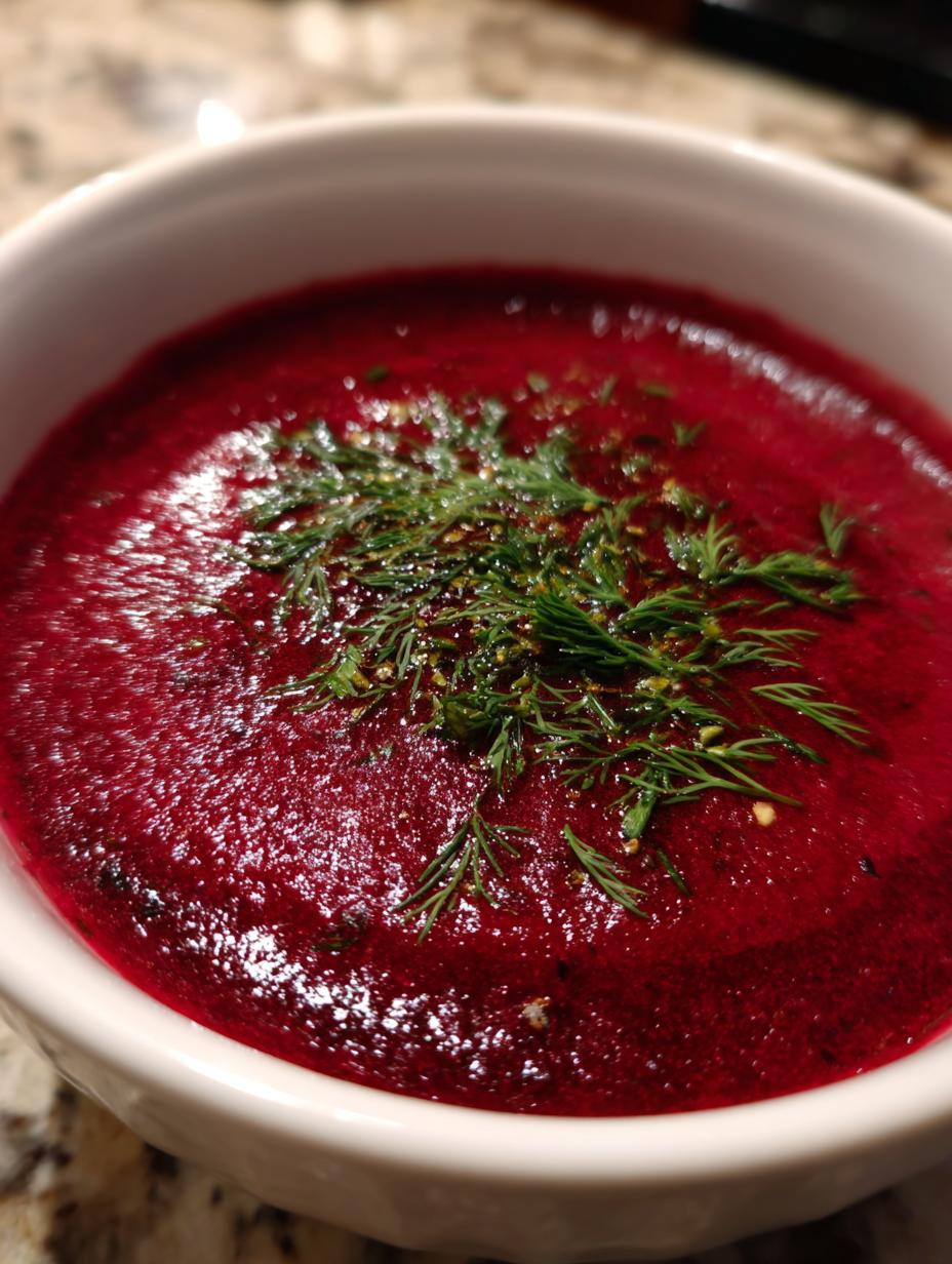traditional beet soup - detail 1