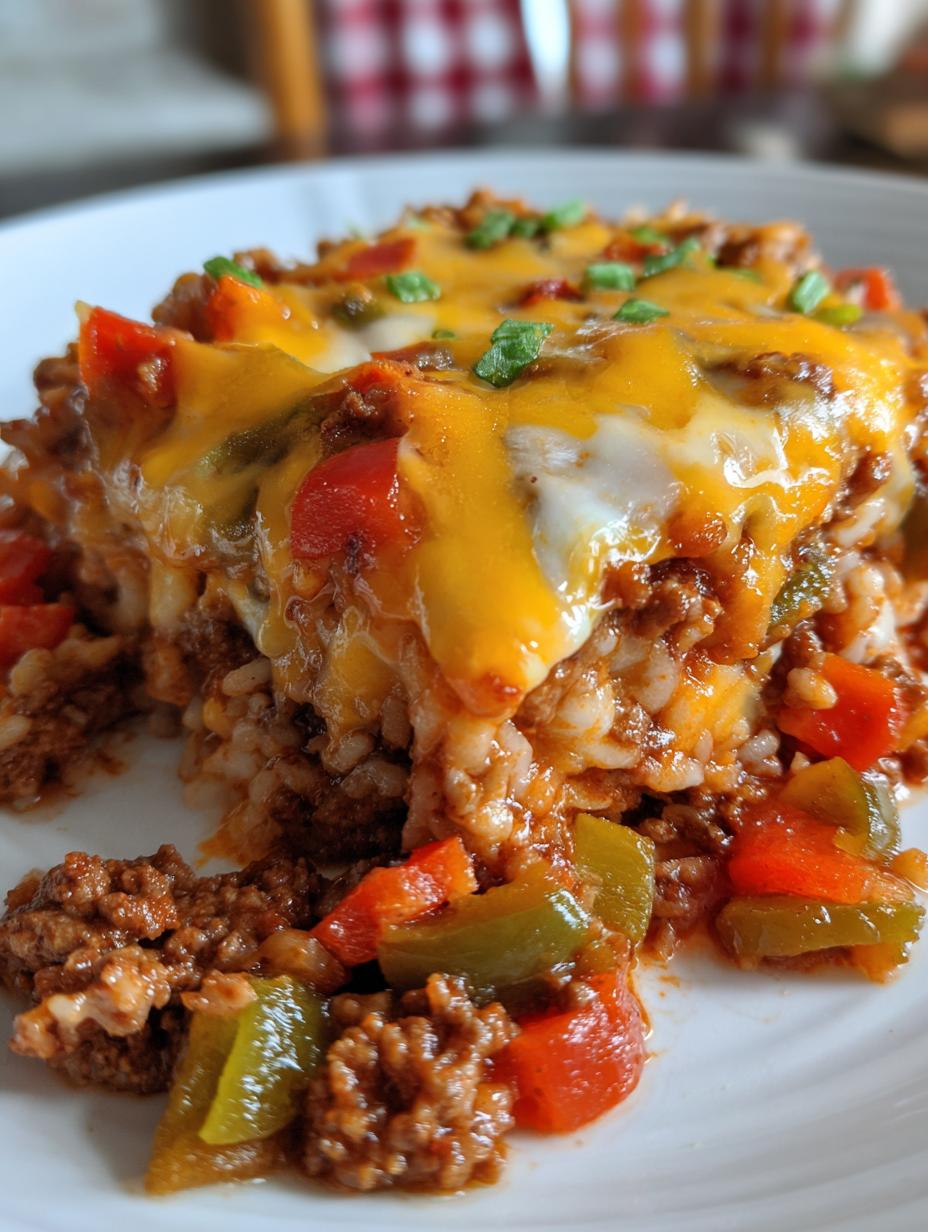 unstuffed pepper casserole - detail 1
