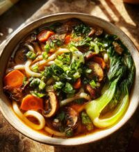 vegetarian udon soup