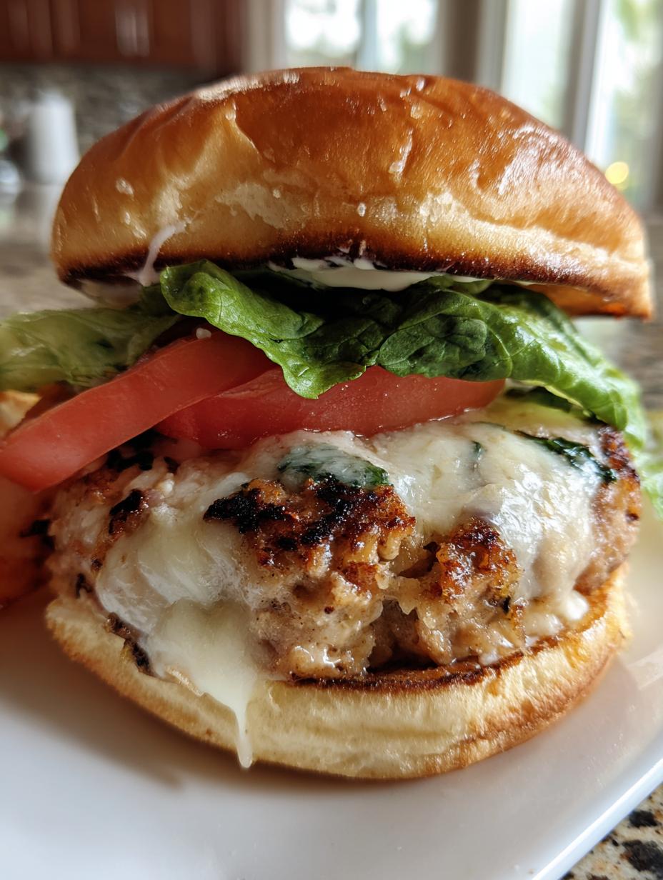 white cheddar and spinach chicken burgers