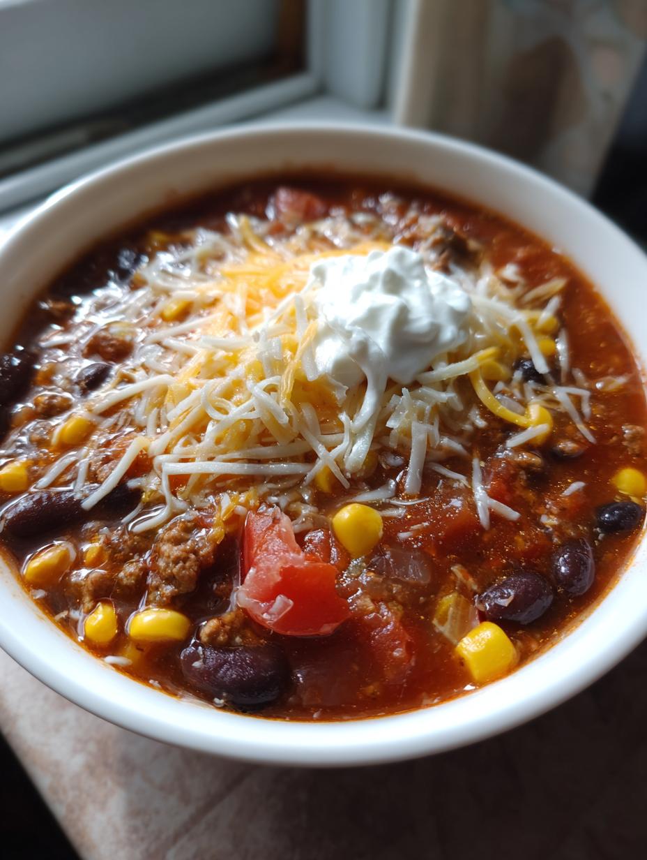ww taco soup with ground beef - detail 1