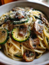 zucchini mushroom pasta